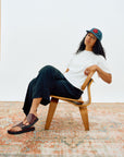 Flowers Hat in Denim